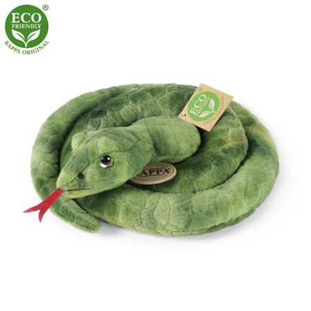 Plyšový had zelený 90 cm ECO-FRIENDLY