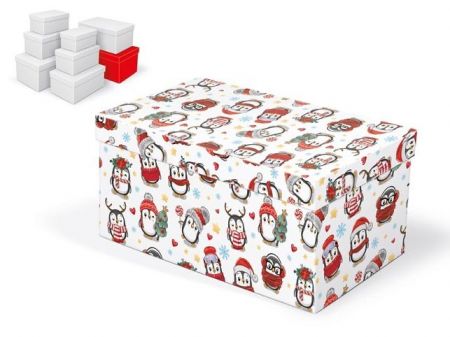 Krabice dárková vánoční B-V009-H 30x19x15cm