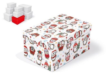 Krabice dárková vánoční B-V009-E 24x16x12cm