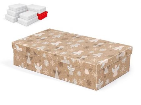 Krabice dárková vánoční A-V009-G 36x22x9cm