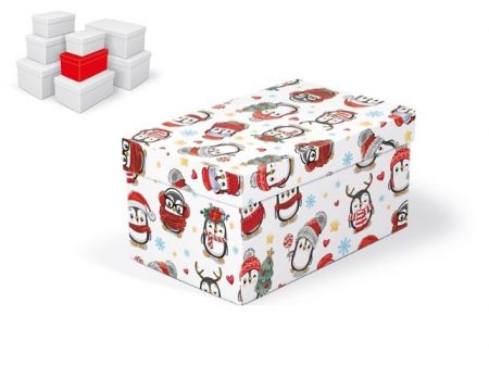 Krabice dárková vánoční B-V009-C 20x12x10cm