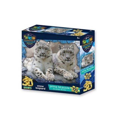 3D puzzle - GES Sněžní leopardi 100 dílků
