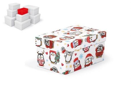 Krabice dárková vánoční B-V009-A 16x10x8cm
