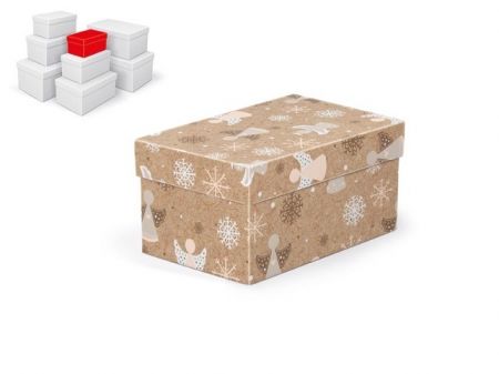 Krabice dárková vánoční B-V008-A 16x10x8cm