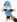 Vochomůrka 40 cm modrý, maňásek, plyšová hračka
