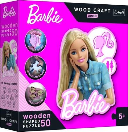Dřevěné puzzle junior Barbie 50 dílků