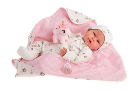 Antonio Juan 81063 Můj první  REBORN DANIELA - realistická panenka miminko s měkkým látkov