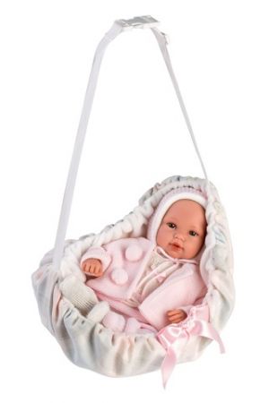 Llorens 63640 NEW BORN - realistická panenka miminko se zvuky a měkkým látkovým tělem - 36