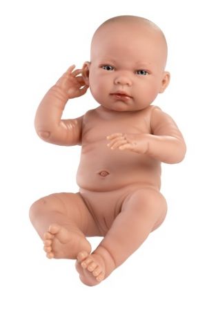 Llorens 84302 NEW BORN HOLČIČKA - realistická panenka miminko s celovinylovým tělem - 43 c
