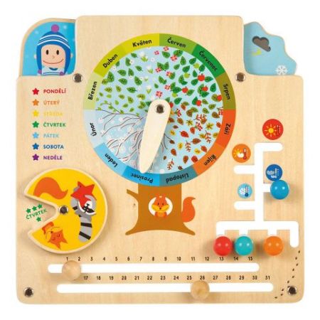 Lucy &amp; Leo 322 Kalendář přírody - dřevěná naučná hrací deska
