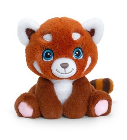 Keel Toys SE1537 Keeleco Panda červená  - eko plyšová hračka 16 cm