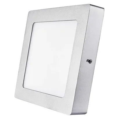 EMOS LED přisazené svítidlo PROFI, čtvercové, stříbrné, 12,5W neutrální bílá