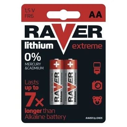 Raver Lithiová baterie RAVER AA (FR6)