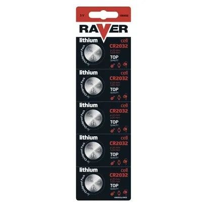 Raver Lithiová knoflíková baterie RAVER CR2032