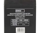 EMOS Bezúdržbový olověný akumulátor 12 V/4,5 Ah, faston 4,7 mm
