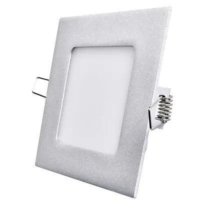 EMOS LED vestavné svítidlo PROFI, čtvercové, stříbrné, 6W neutrální bílá