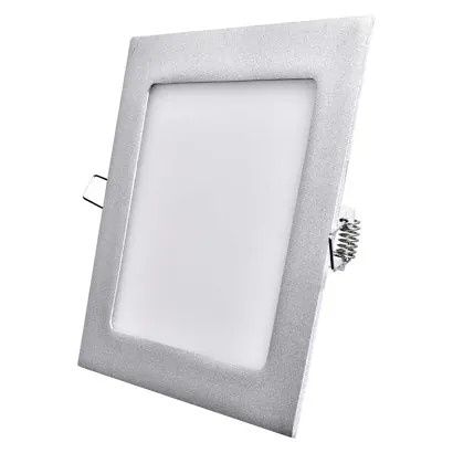 EMOS LED vestavné svítidlo PROFI, čtvercové, stříbrné, 12,5W neutrální bílá