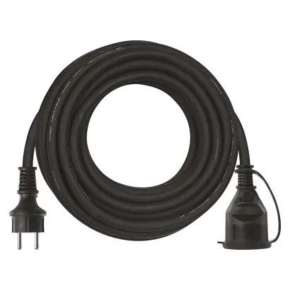 EMOS Venkovní prodlužovací kabel 10 m / 1 zásuvka / černý / guma-neopren / 230 V / 1,5 mm2