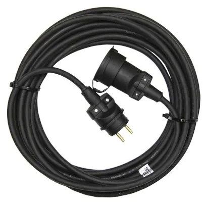 EMOS Venkovní prodlužovací kabel 10 m / 1 zásuvka / černý / guma / 230 V / 1,5 mm2