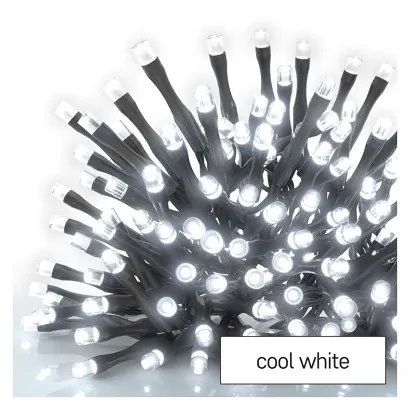 EMOS Standard LED spojovací vánoční řetěz, 10 m, venkovní i vnitřní, studená bílá