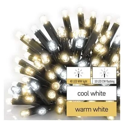 EMOS Profi LED spojovací řetěz problikávající – rampouchy, 3 m, venkovní, teplá/studená bí