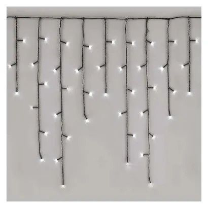 EMOS LED vánoční rampouchy, 3,6 m, venkovní i vnitřní, studená bílá, programy