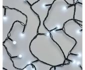 EMOS LED vánoční cherry řetěz – kuličky, 30 m, venkovní i vnitřní, studená bílá, časovač