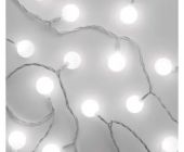 EMOS LED světelný cherry řetěz – kuličky 2,5 cm, 4 m, venkovní i vnitřní, studená bílá, ča