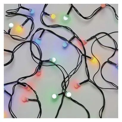 EMOS LED vánoční cherry řetěz – kuličky, 20 m, venkovní i vnitřní, multicolor, časovač