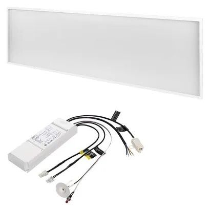 EMOS LED panel 30×120, obdélníkový vestavný bílý, 40W neutr. b., Emergency