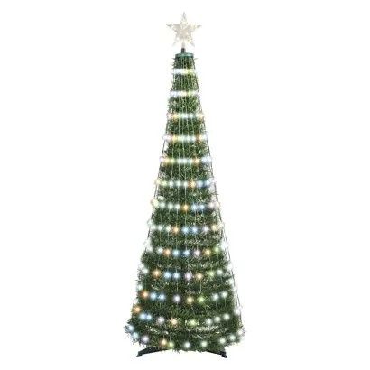 EMOS LED vánoční stromek se světelným řetězem a hvězdou, 1,5 m, vnitřní, ovladač, časovač,