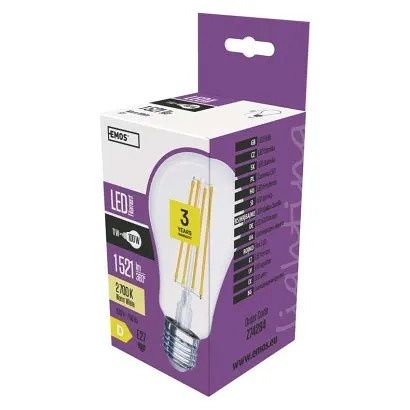 EMOS LED žárovka Filament A67 / E27 / 11 W (100 W) / 1 521 lm / teplá bílá