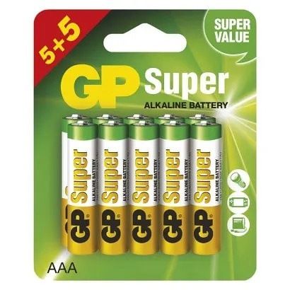 GP Alkalická baterie GP Super AAA (LR03), 5+5 ks, display box