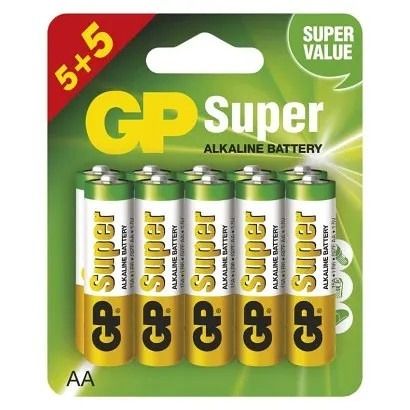 GP Alkalická baterie GP Super AA (LR6), 5+5 ks, display box