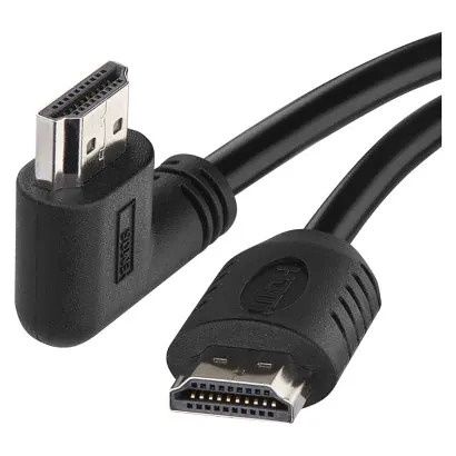EMOS HDMI 2.0 high speed kabel A vidlice - A vidlice 90° 3 m