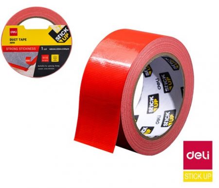 Lepící páska textilní 48mm x 20m červená DELI EA618