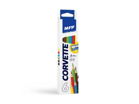 Pastelky MFP 6 barev triangular s ořezávátkem