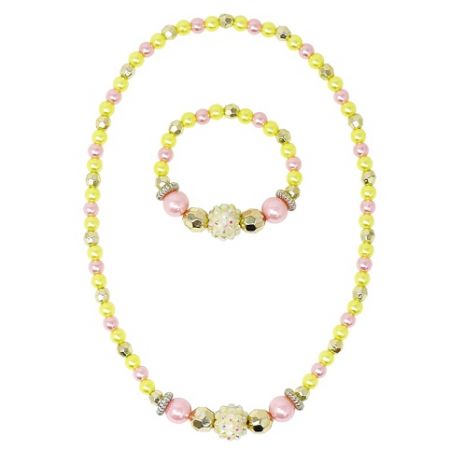 PINK POPPY - Sada náhrdelník a náramEk Lemon