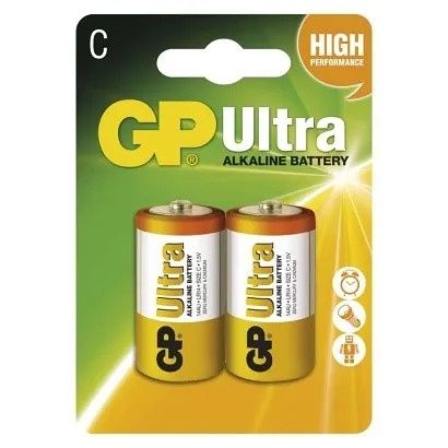 Alkalická baterie GP Ultra C (LR14) - 2 kusy