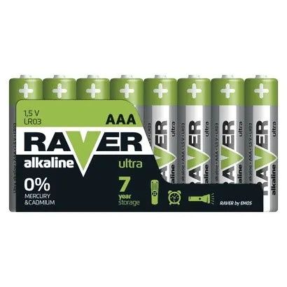 Alkalická baterie RAVER AAA (LR03)  - 8 kusů