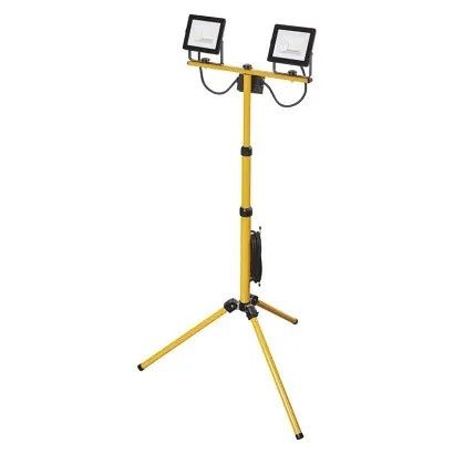 EMOS LED reflektor HOBBY SLIM, 2× 20,5W + trojnožka, žlutý, neutrální bílá