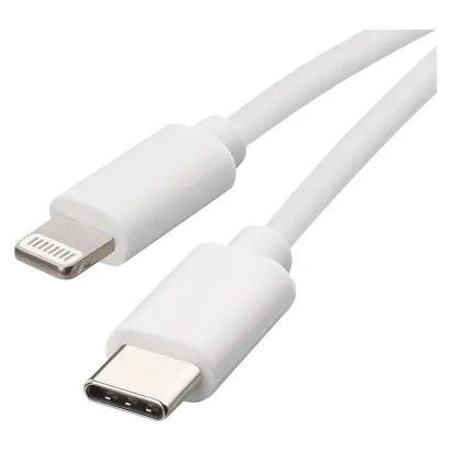 EMOS Nabíjecí a datový kabel USB-C 2.0 / Lightning MFi, 1 m, bílý