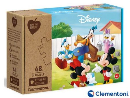 Clementoni - Puzzle 3x48 Mickey Mouse