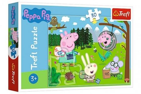 Puzzle Prasátko Peppa - Výlet do lesa