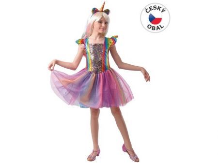 Šaty na karneval - Jednorožec, 110-120cm