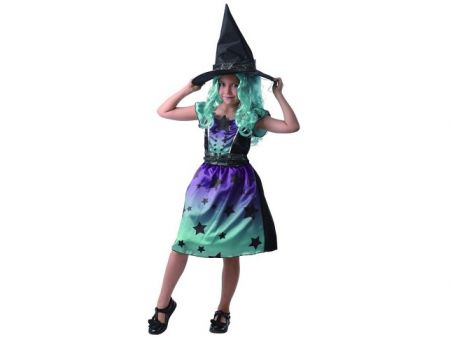 Šaty na karneval - čarodějnice, 110 - 120 cm