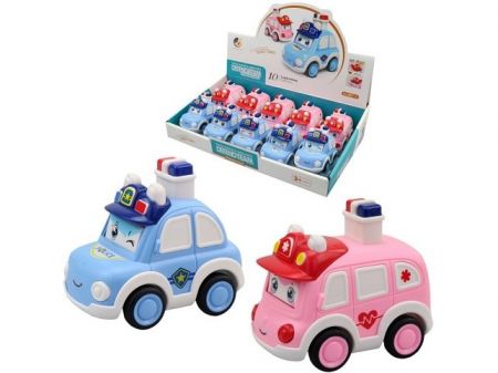 Auto policejní, ambulance, na stisknutí, 9,4 x 8,1 x 6 cm