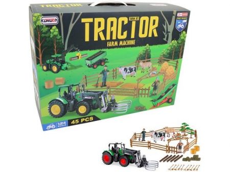 Traktor s farmou a příslušenstvím, 45 kusů