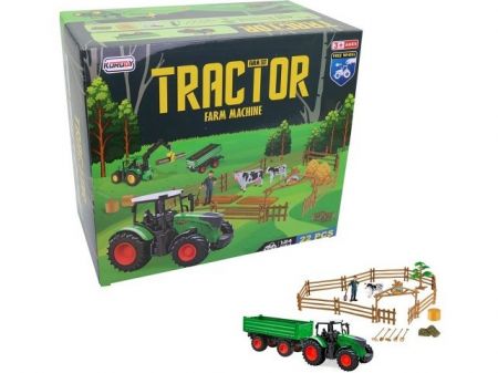 Traktor s farmou a příslušenstvím, 22 kusů