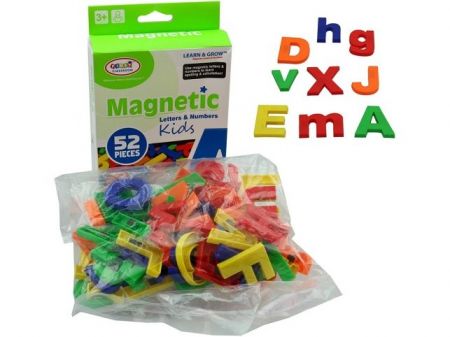 Magnety, písmena, 52 kusů, 4,5 x 3 cm